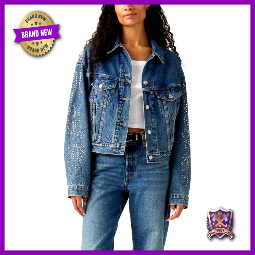 Cropped Trucker Jacket Shrunken Fit Retro Y2K Classic Denim Outerwear